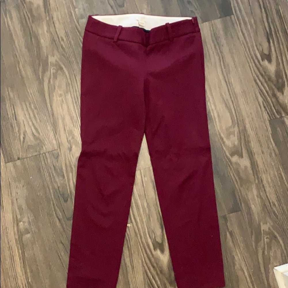 Jcrew 00 Petite Maroon Minnie Dress Pants
